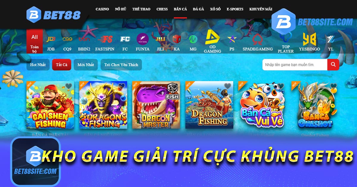 Khám phá kho game giải trí cực khủng tại nhà cái bet88 